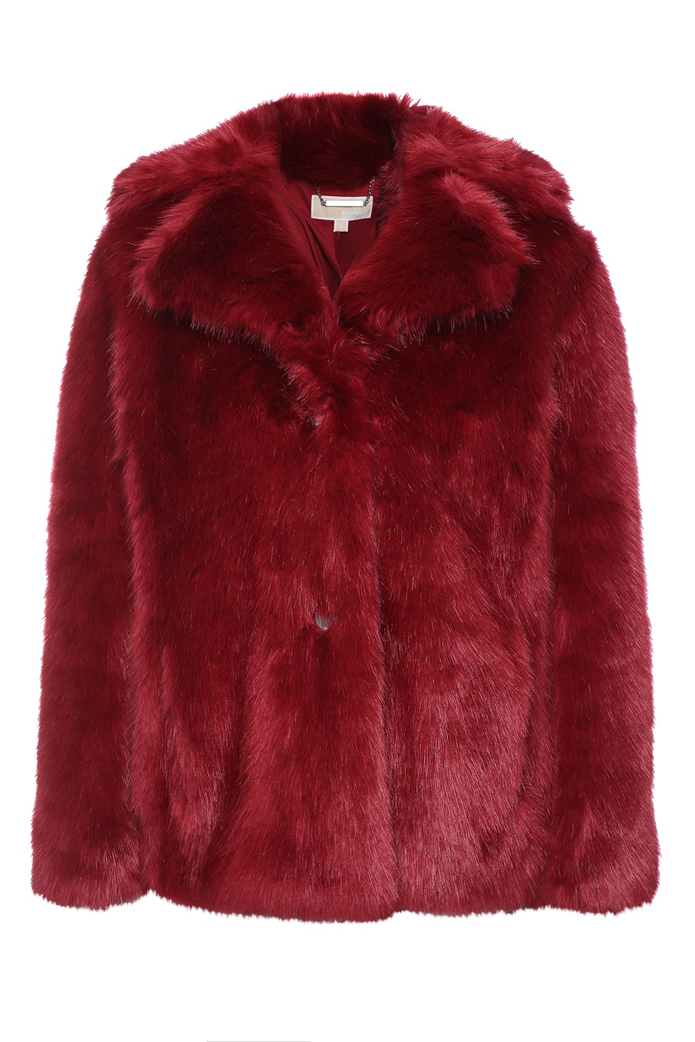 Michael kors red sale fur jacket